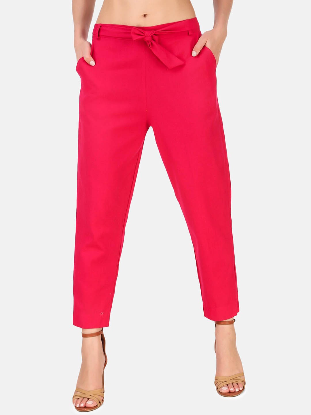 

BAESD Women High Rise Trousers, Pink