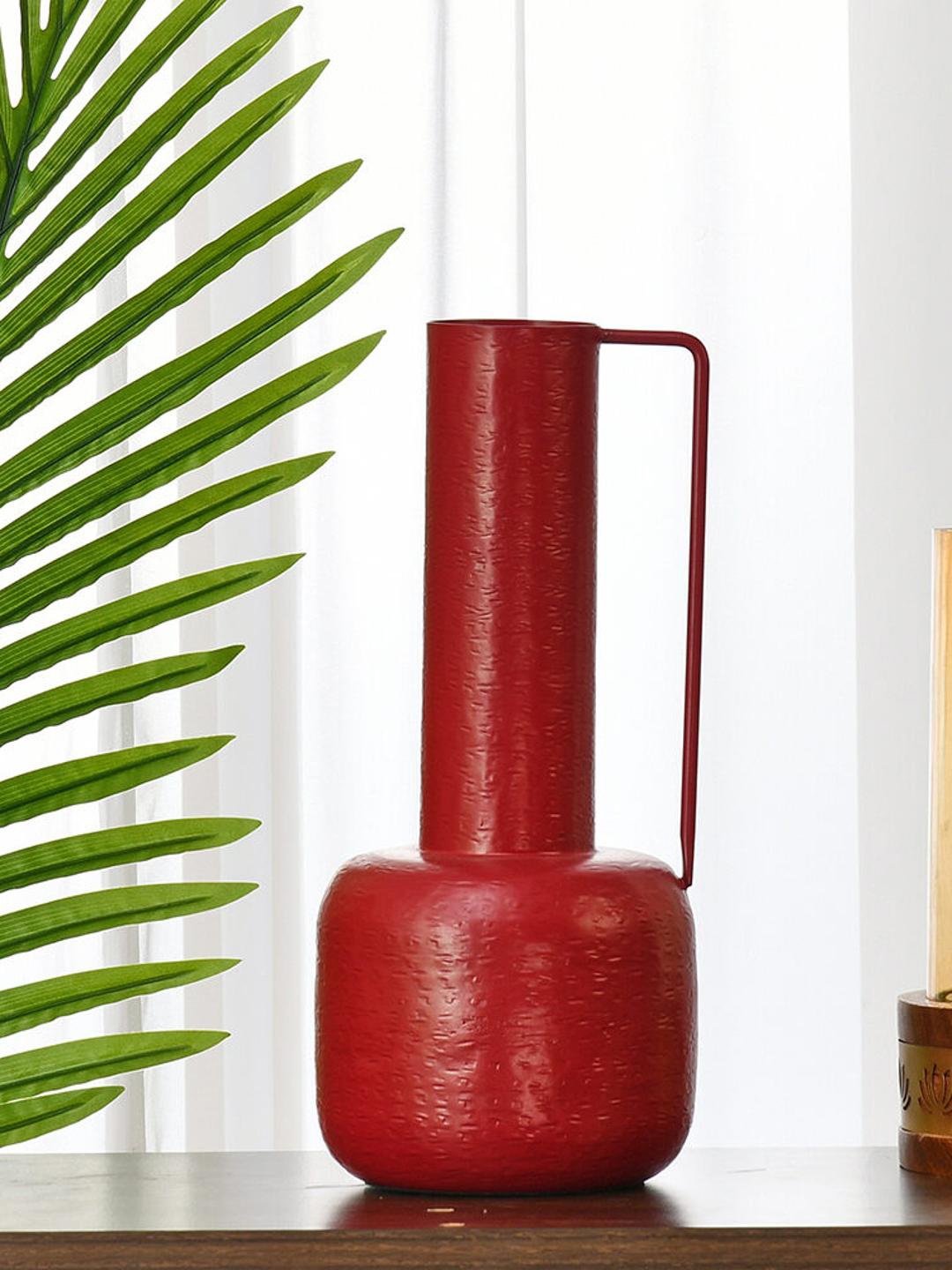

Athome by Nilkamal Maroon Decorative Roman Vase With Handle
