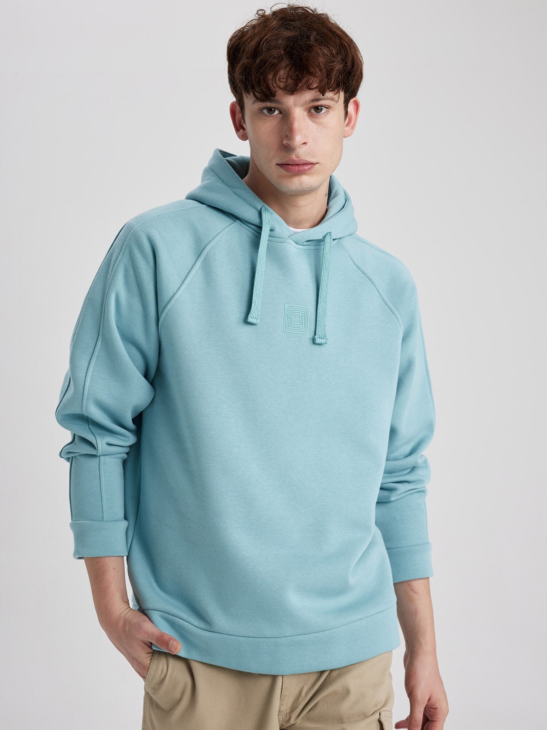 

DeFacto Hooded Pullover Sweater, Blue