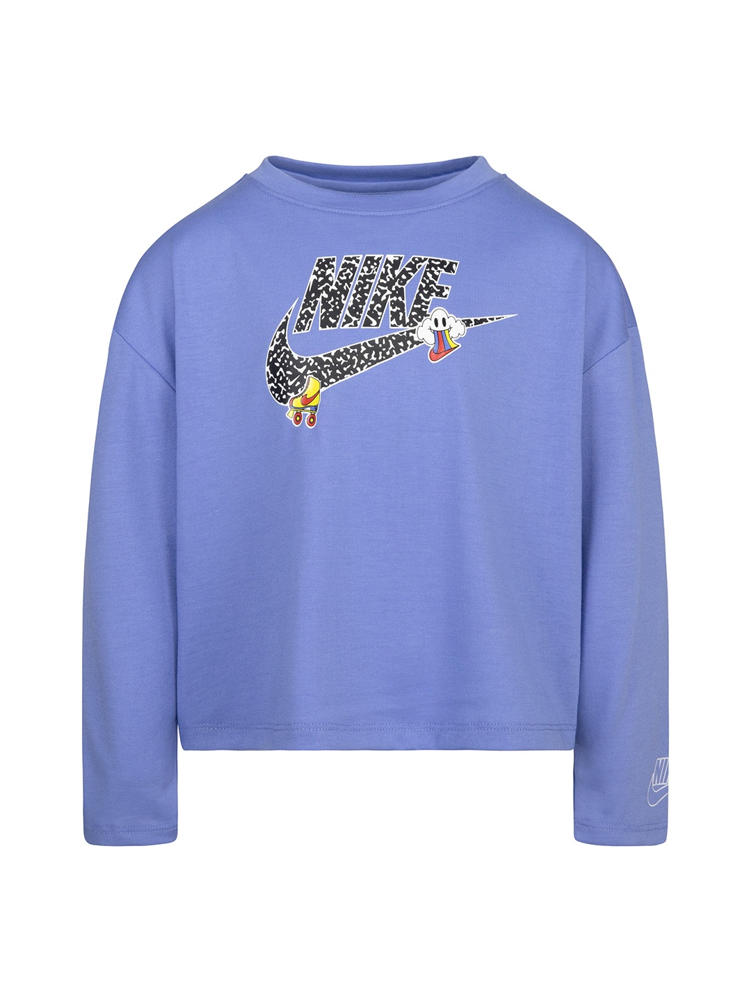 

Nike Girls Brand Logo Printed Long Sleeves T-shirt, Blue