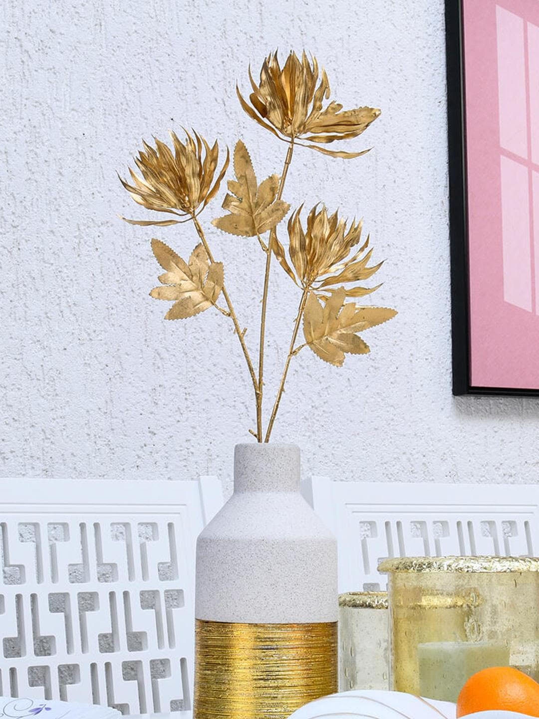 

Athome by Nilkamal Gold Toned Artificial Bud Flower Stick