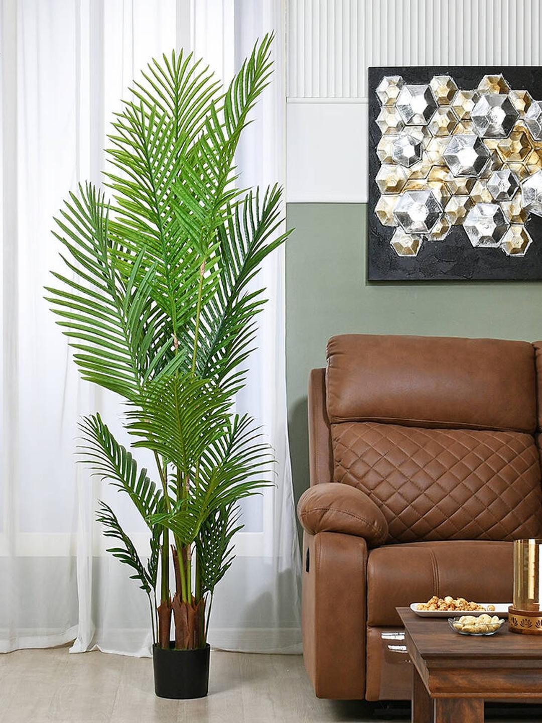 

Athome by Nilkamal Green Tropicana Artificial Areca Palm Tree 190 cm