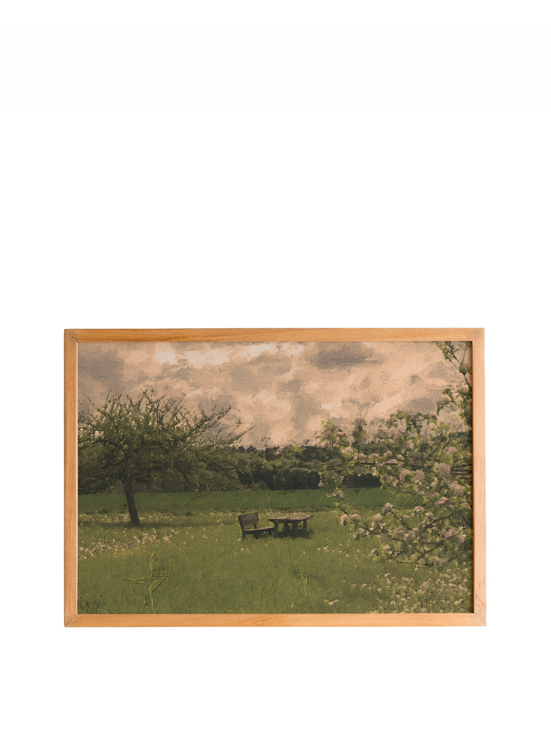 

Cadore Gifts Green & Beige Garden Vintage Painting Framed Wall Art