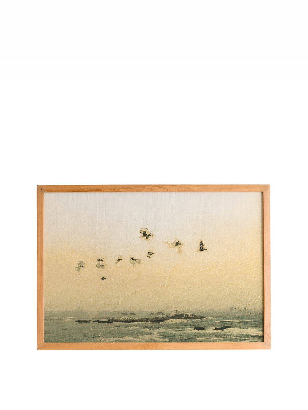 

Cadore Gifts Beige Muted Beach Vintage Painting Framed Wall Art