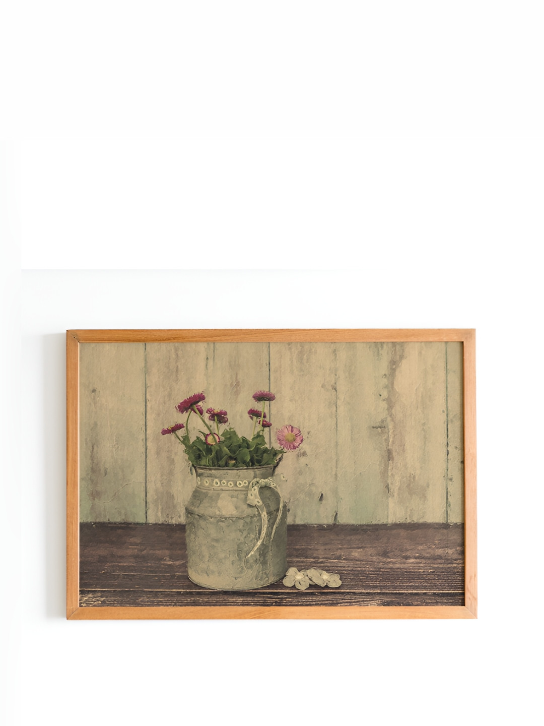 

Cadore Gifts Vintage Beige & Green Wooden Painting Wall Art