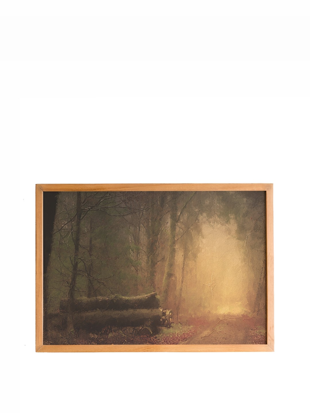 

Cadore Gifts Beige & Green Autumn Forest Vintage Painting Framed Wall Art