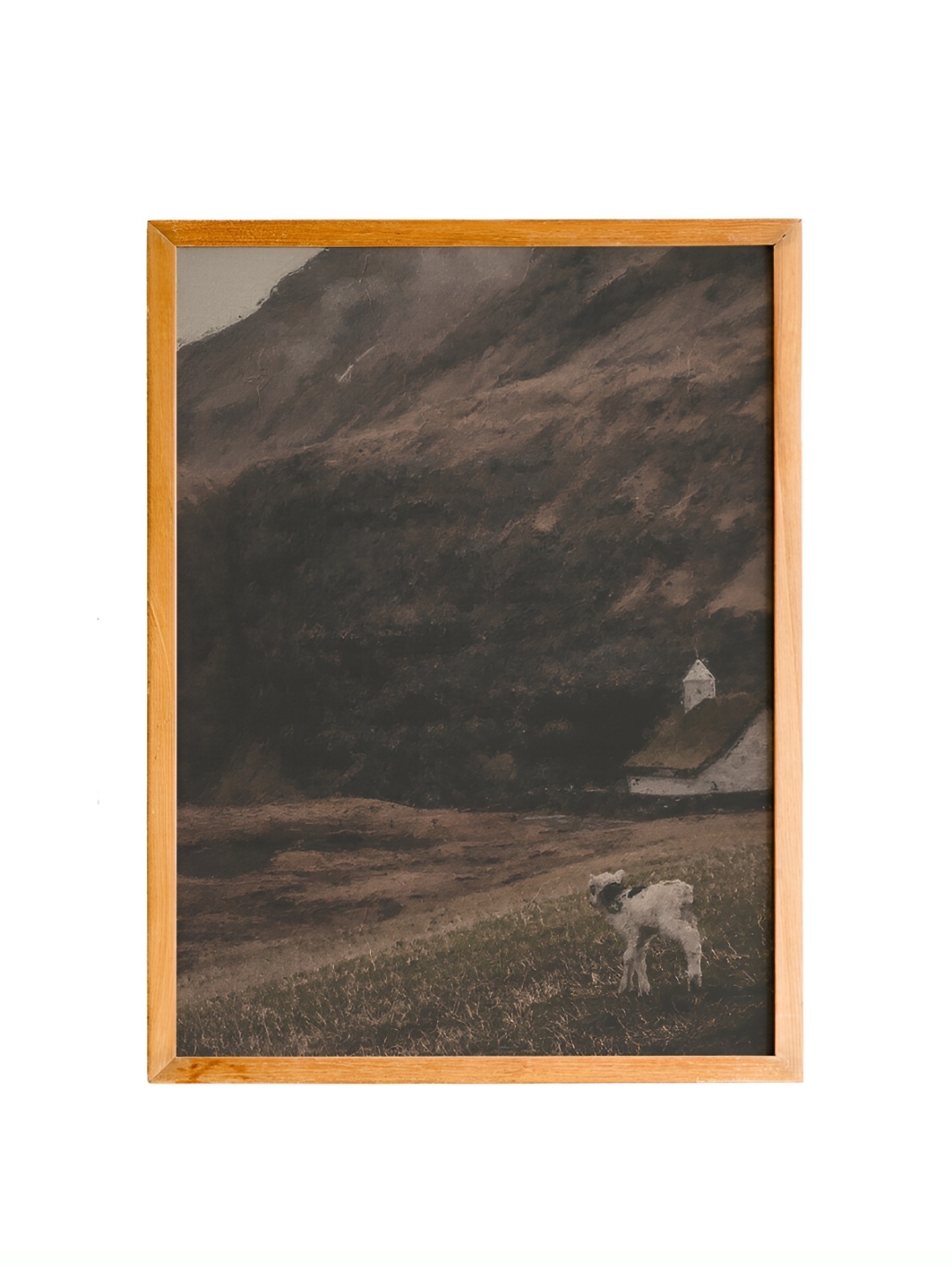 

Cadore Gifts Brown & Beige Sheep Vintage Painting Framed Wall Art