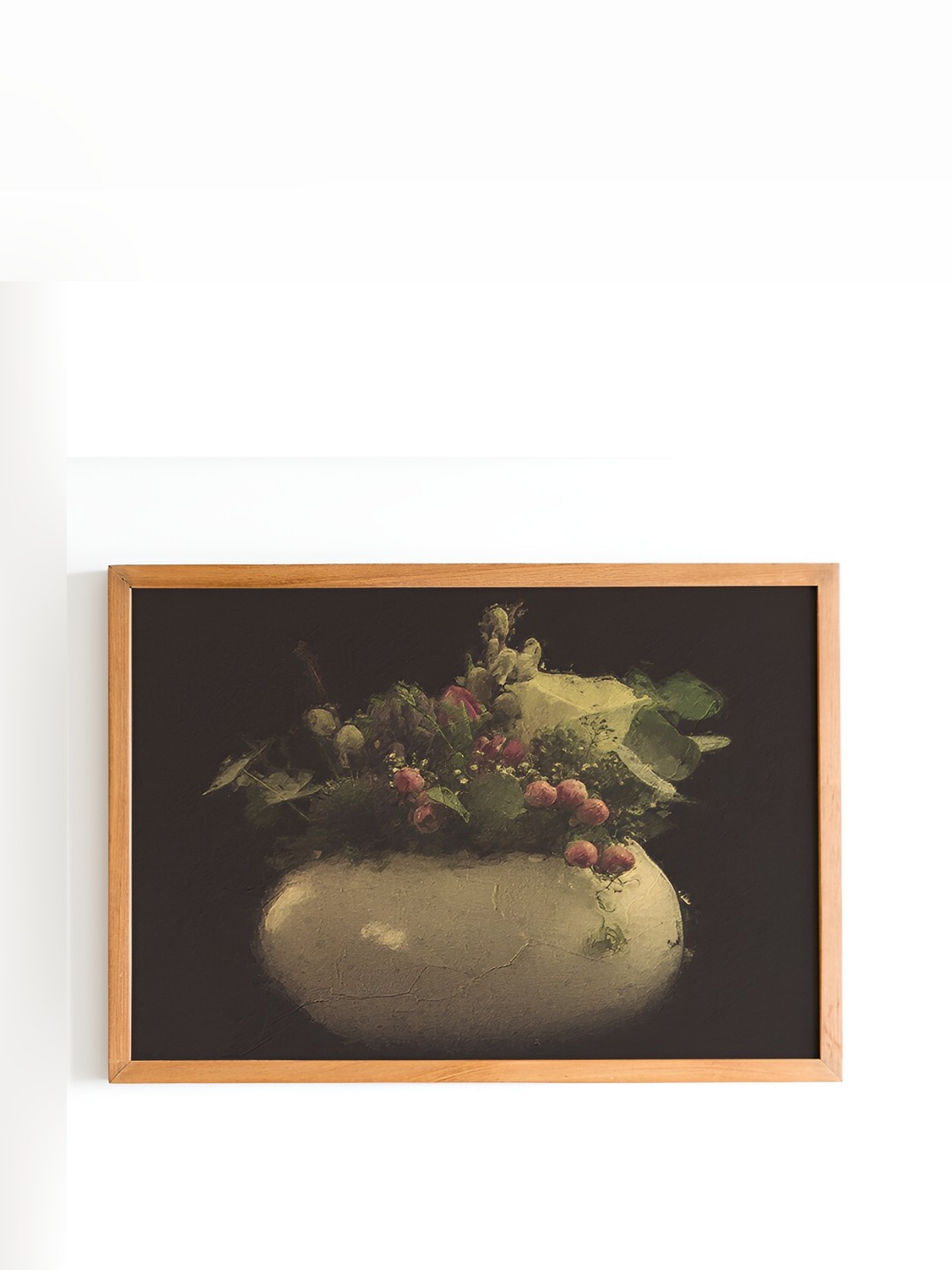 

Cadore Gifts Green & Black Flower Wooden Framed Painting Wall Art