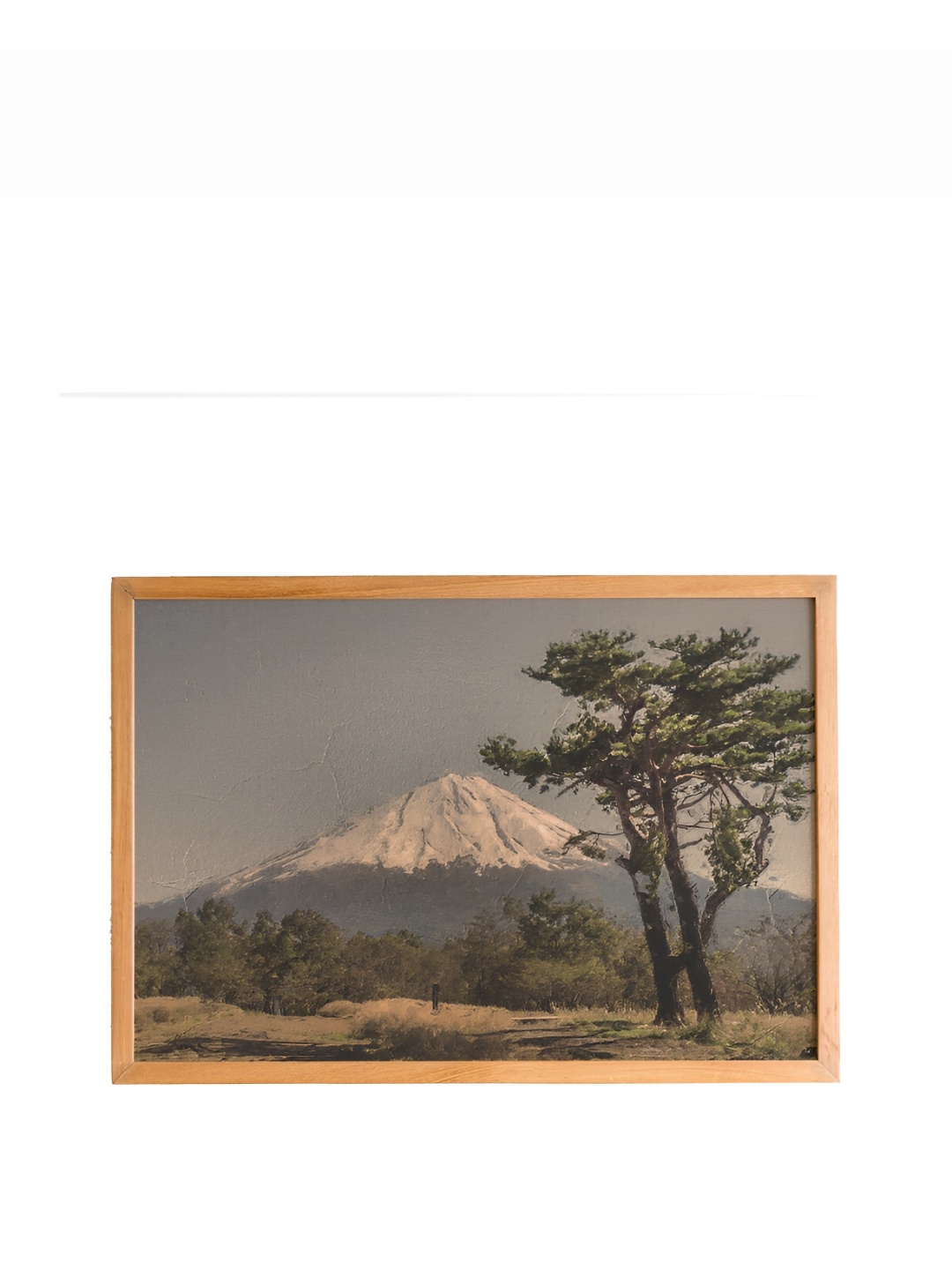 

Cadore Gifts Green & Blue Mountain Landscape Vintage Painting Framed Wall Art