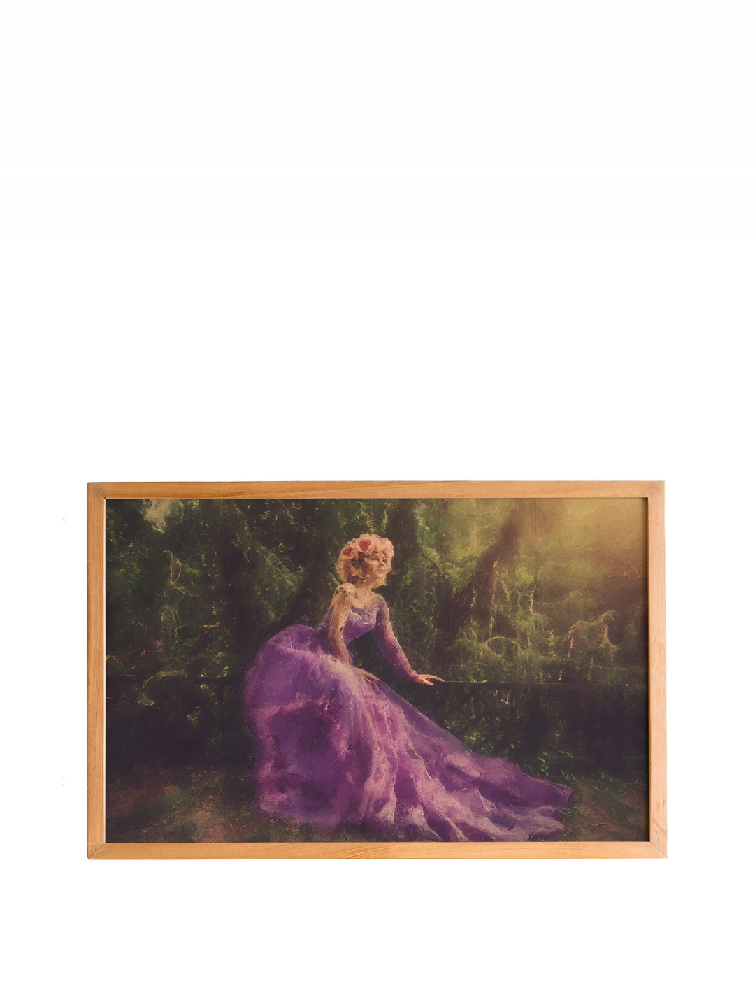

Cadore Gifts Green & Purple Woman Portrait Vintage Painting Framed Wall Art