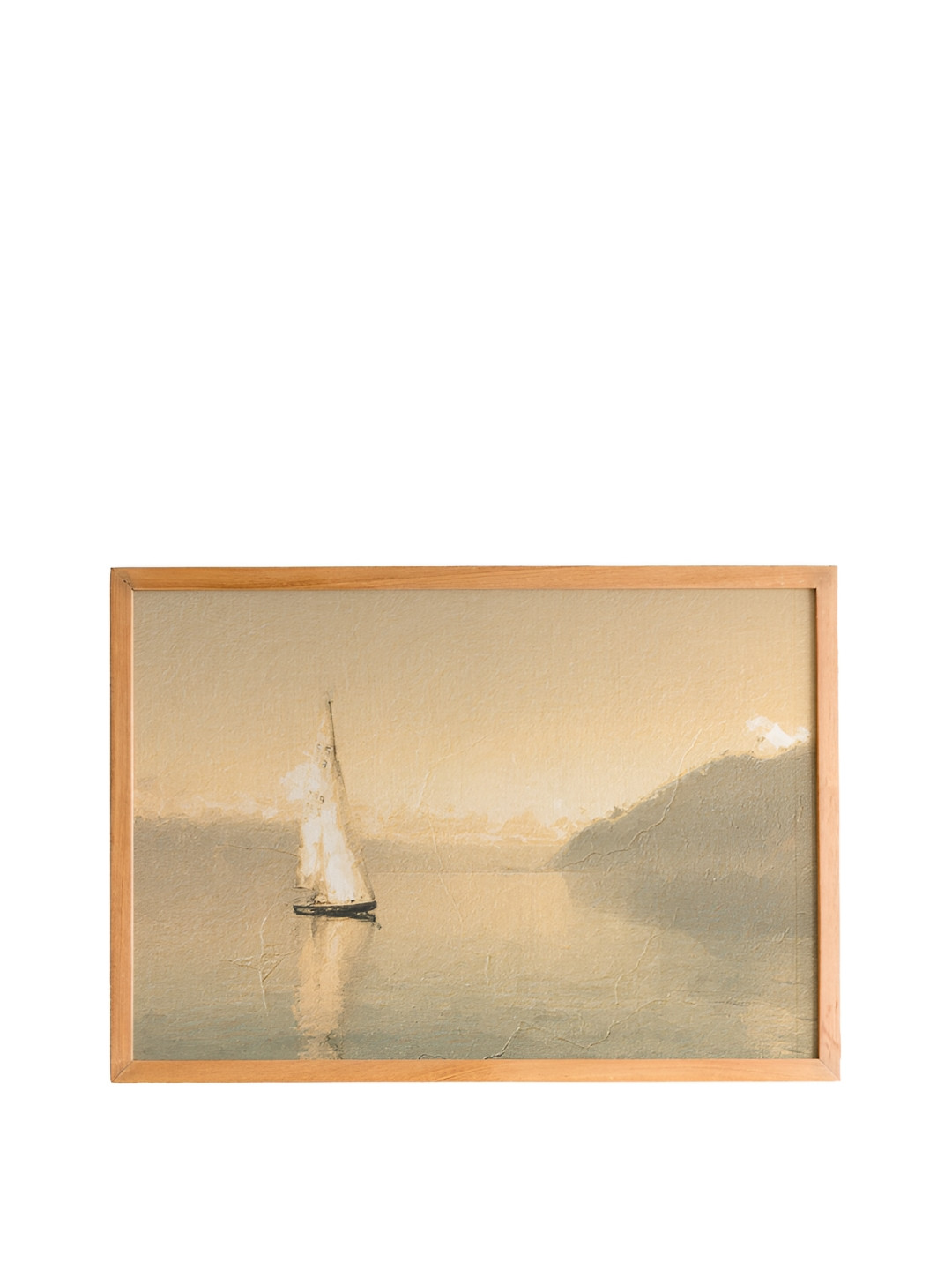 

Cadore Gifts Beige Nautical Ship Vintage Painting Framed Wall Art