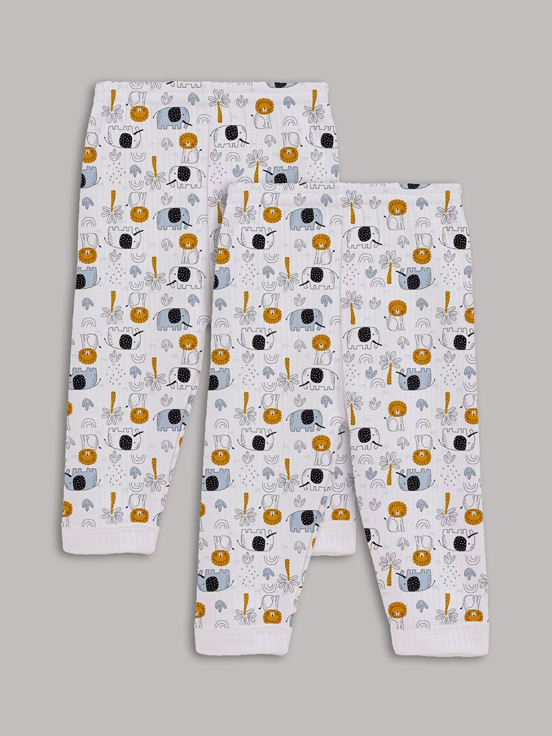 

Kanvin Girls White & Black Pack Of 2 Printed Thermal Bottoms