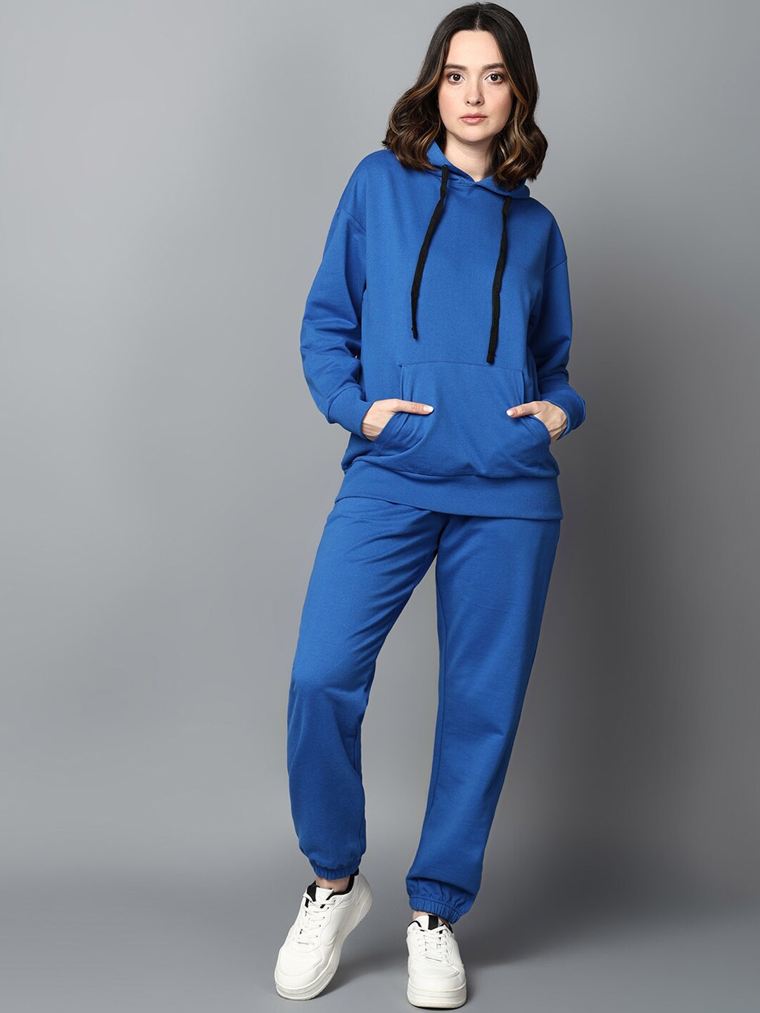 

The Roadster Lifestyle Co. Blue Graphic Printed Hooded Tracksuit