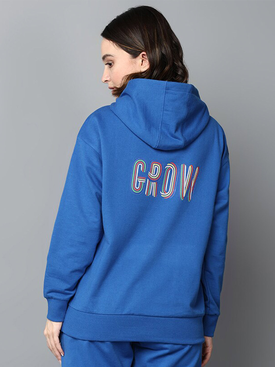 

The Roadster Lifestyle & Co. Typography Printed Hooded Sweatshirt, Blue