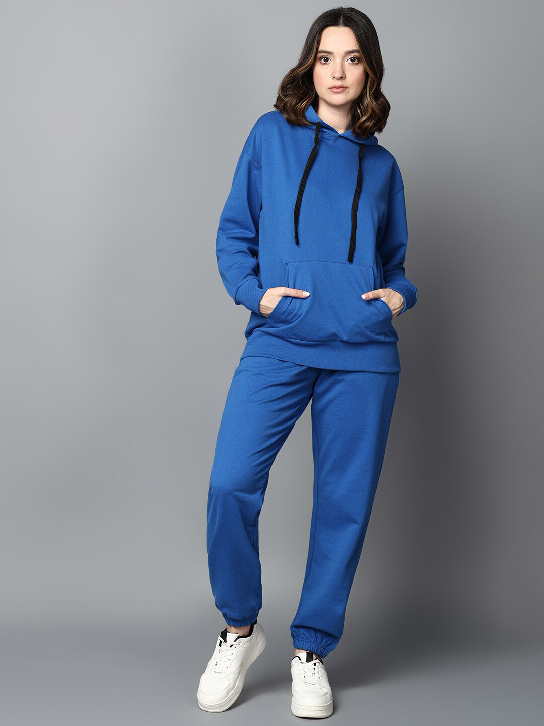 

The Roadster Lifestyle Co. Blue Graphic Printed Hoodie & Joggers Tracksuit