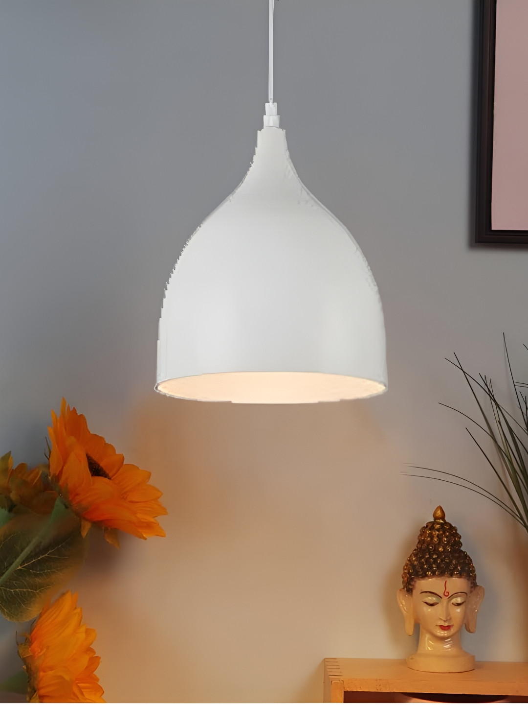 

GreyWings White Aluminium Bell Ceiling Lamp