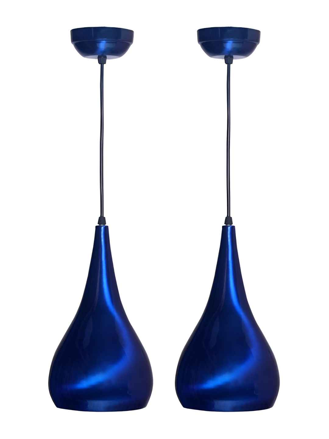 

GreyWings Blue 2 Pcs Textured Aluminium Bell Ceiling Lamp