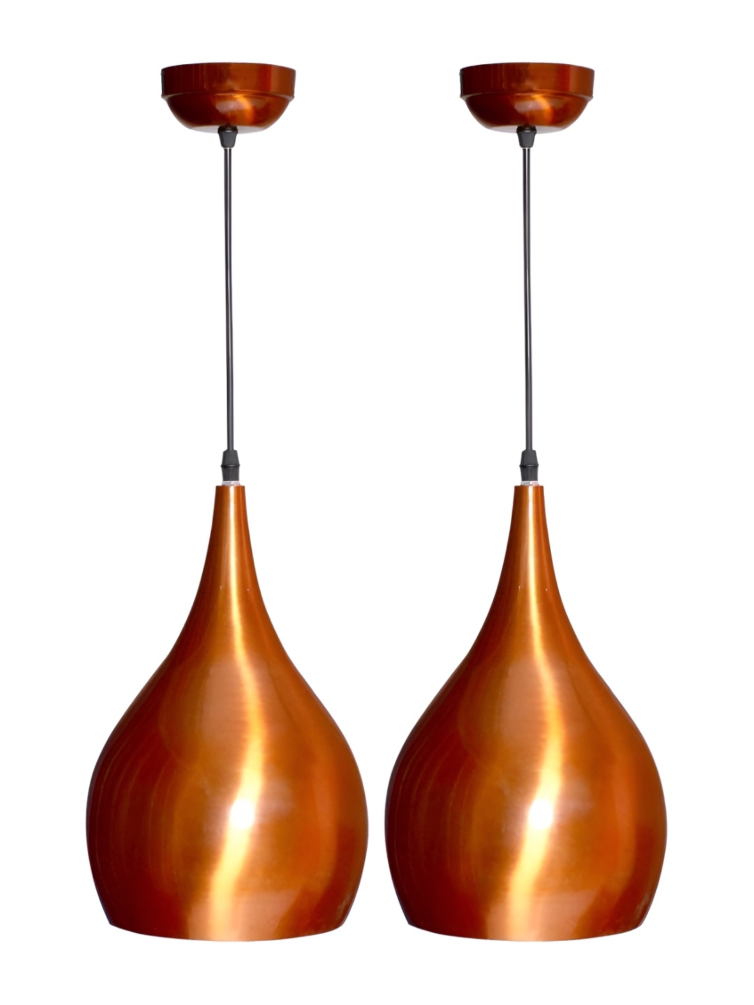 

GreyWings Copper Toned 2 Pcs Aluminium Bell Ceiling Lamp
