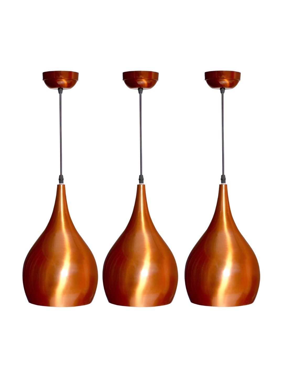 

GreyWings Copper Toned 3 Pieces Aluminium Contemporary Ceiling Lamp With Adjustable Cord