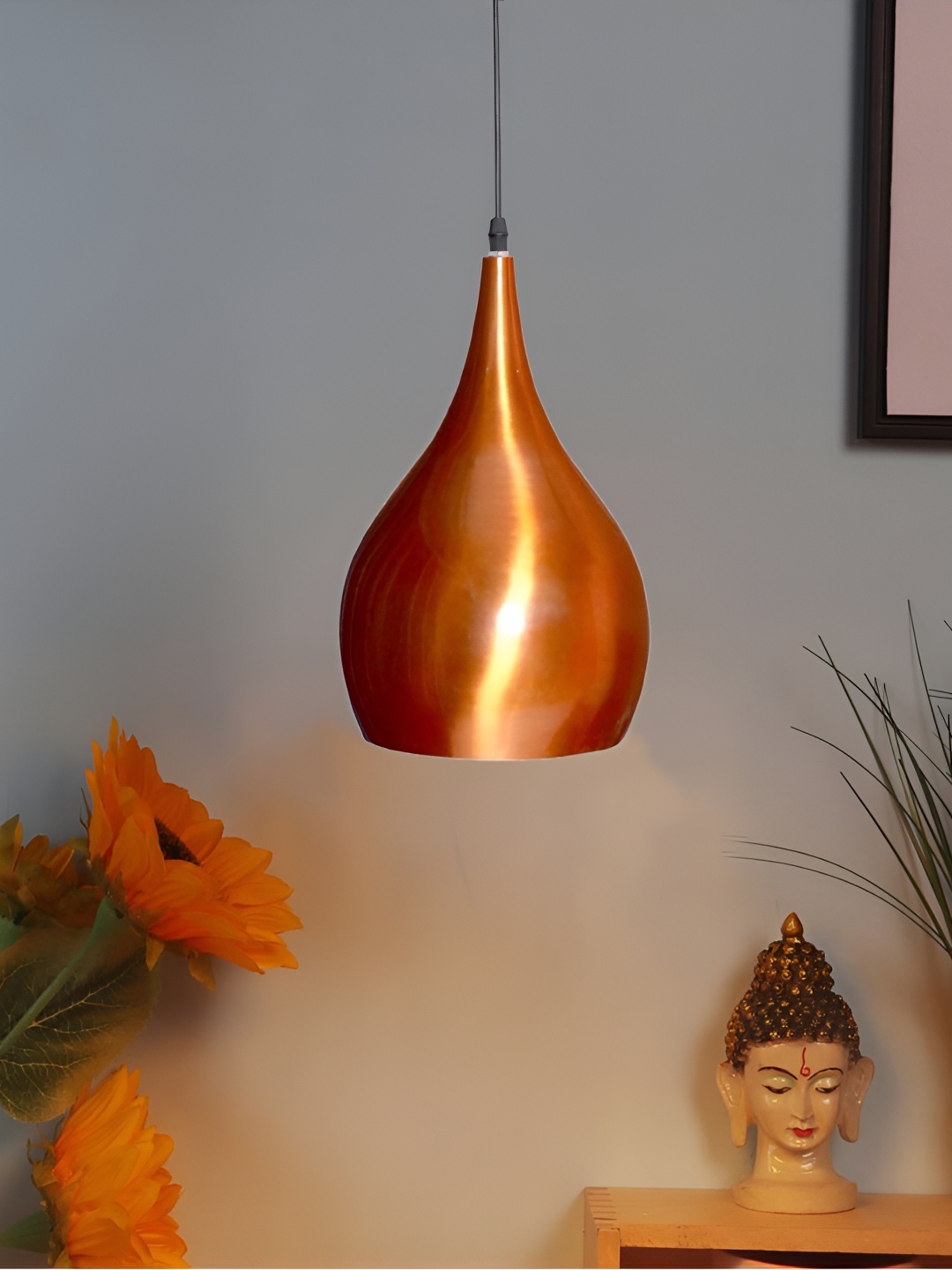 

GreyWings Copper Toned Textured Aluminium Bell Ceiling Lamp
