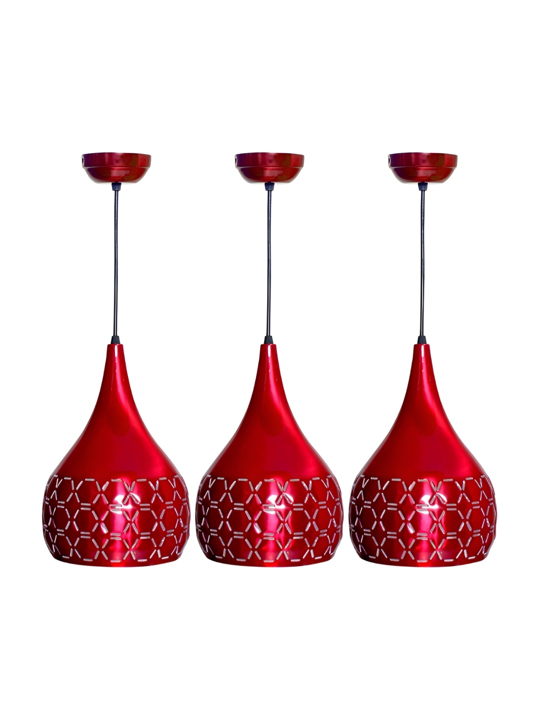 

GreyWings Red Textured Aluminium Contemporary Ceiling Lamp With Adjustable Cord