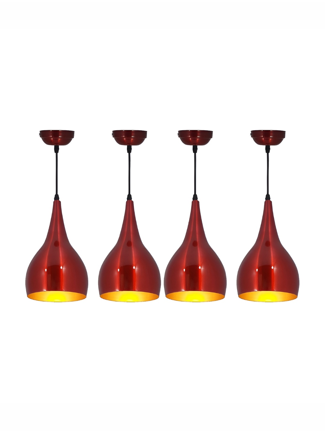 

GreyWings Red 4 Pcs Aluminium Bell Ceiling Lamp