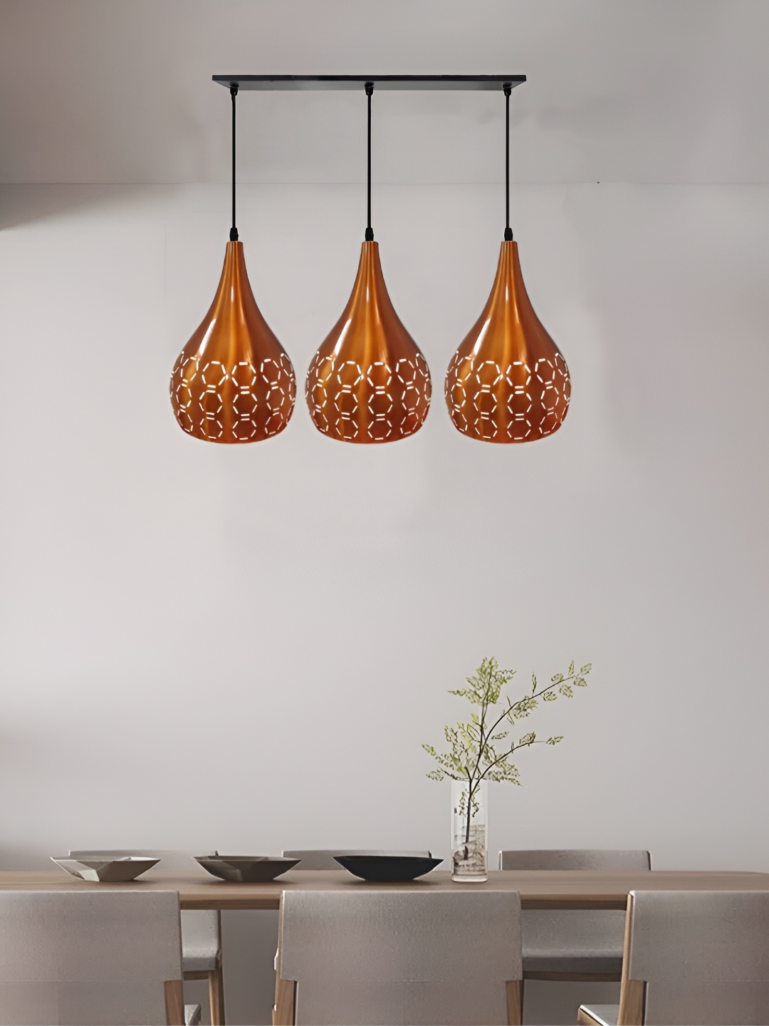 

GreyWings Copper Toned Textured Aluminium Contemporary Ceiling Lamp With Adjustable Cord