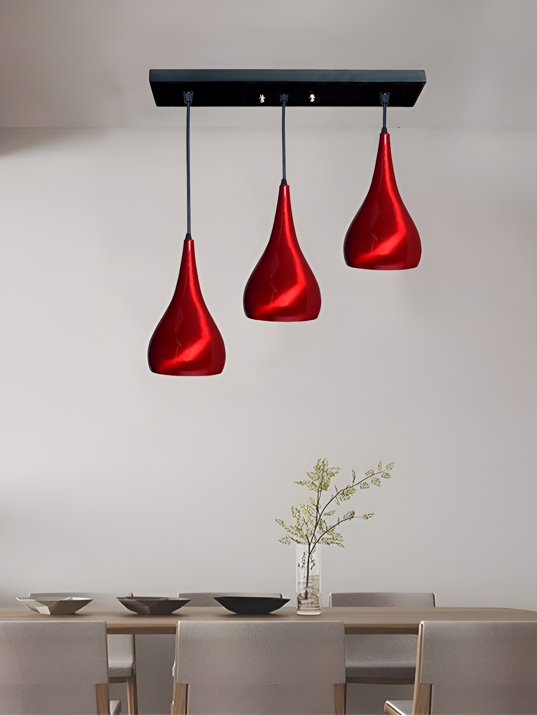 

GreyWings Red Aluminium Contemporary Balloon Plain Ceiling Lamp
