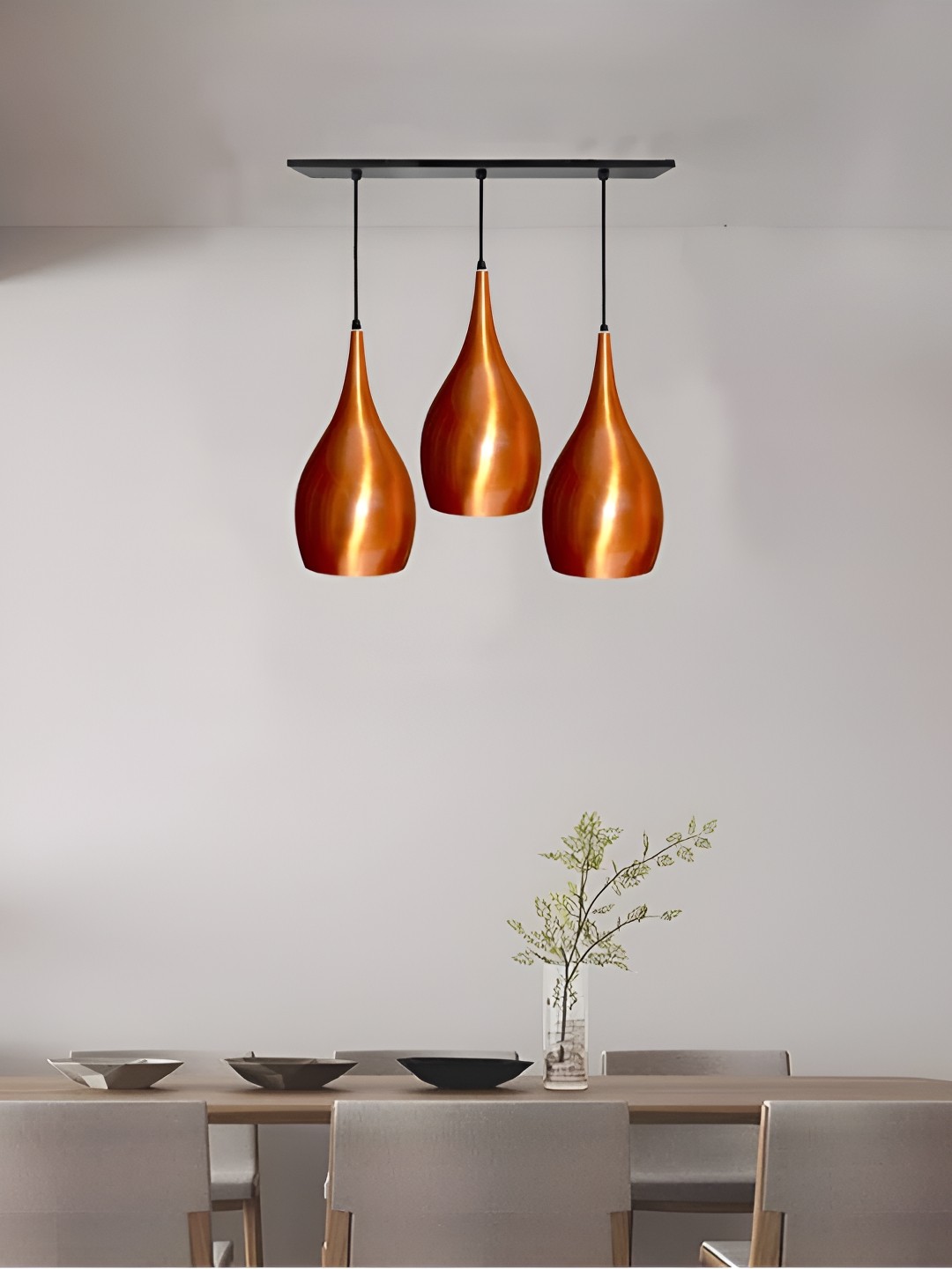 

GreyWings Copper-Toned Colourblocked Aluminium Contemporary Ceiling Lamp