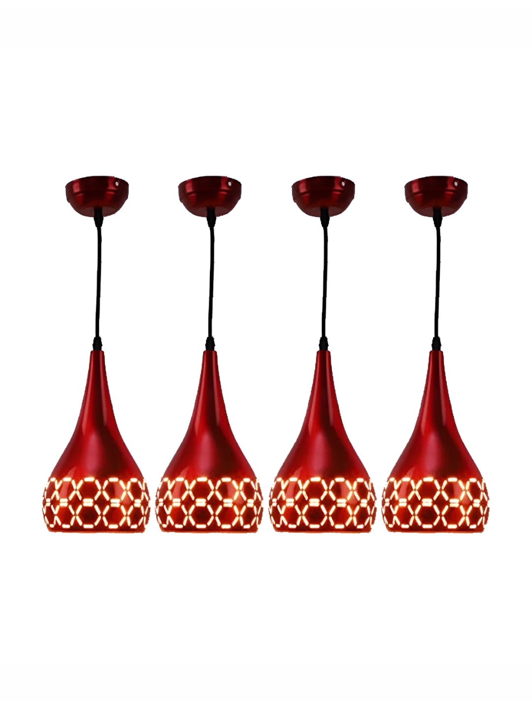 

GreyWings Red 4 Pieces Colourblocked Aluminium Contemporary Ceiling Lamps