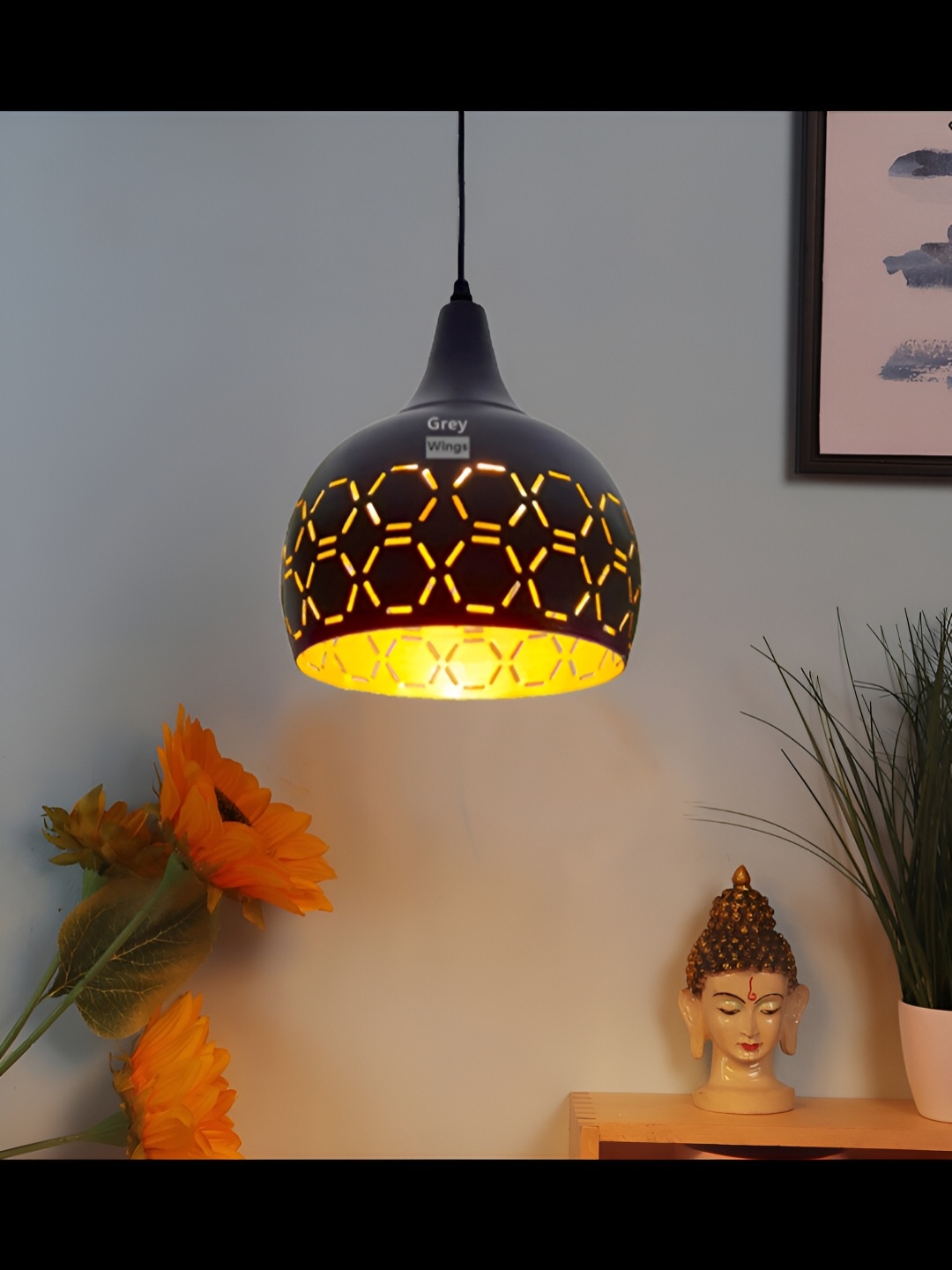 

GreyWings Black Aluminium Contemporary Ceiling Lamp