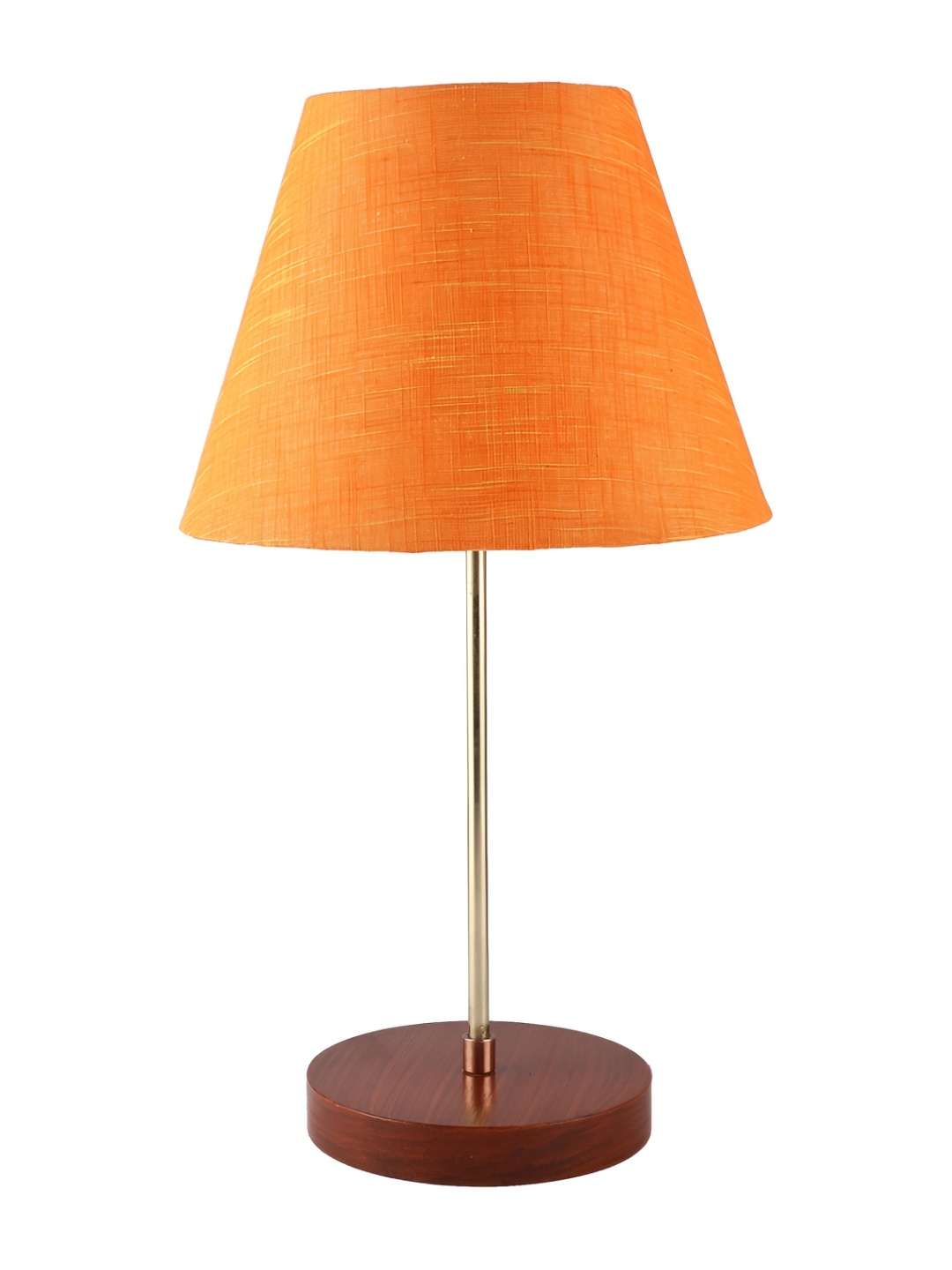 

BTR CRAFTS Orange & Brown Frustum Shaped Metal Table Lamp with Adjustable Cord