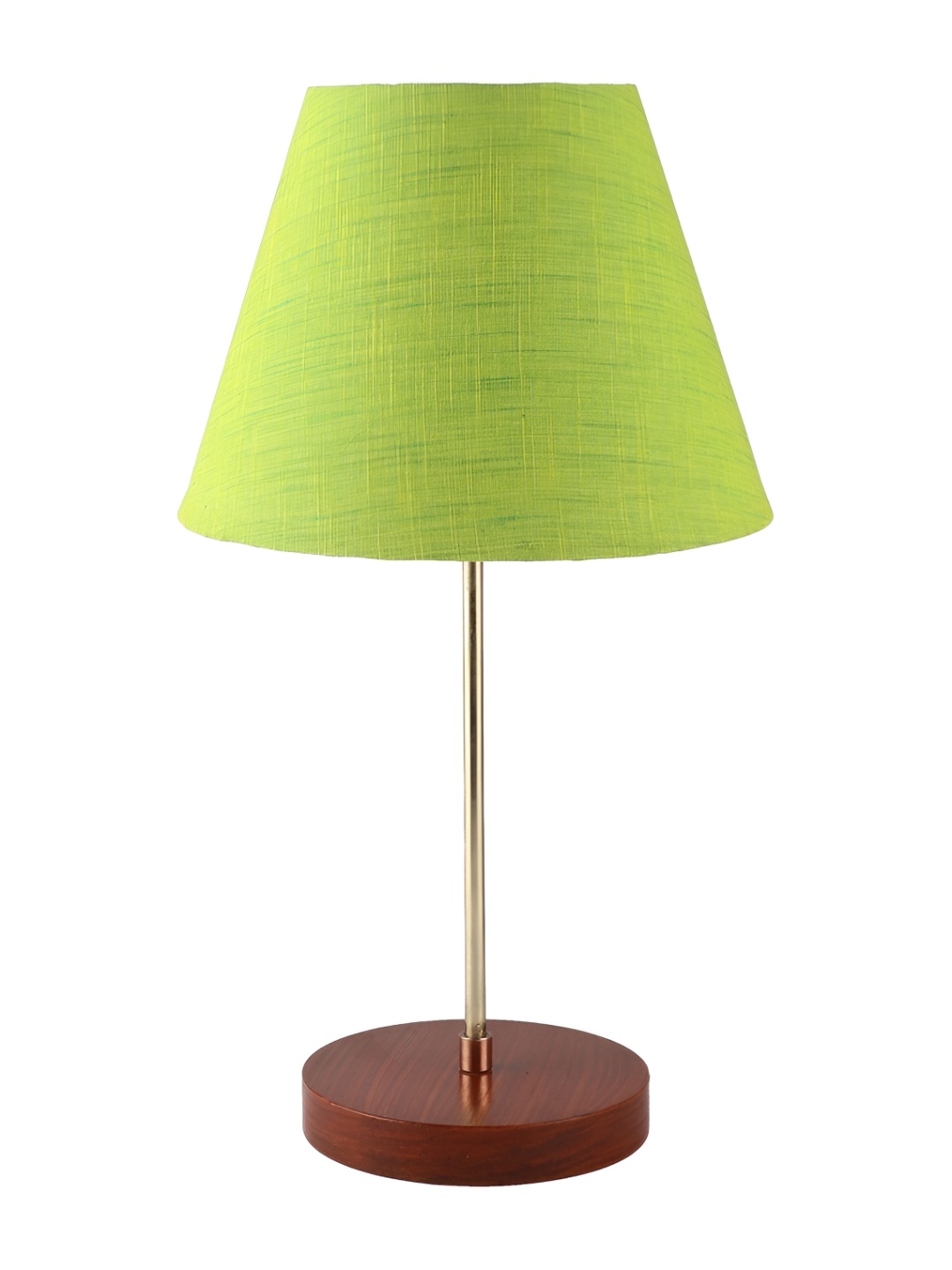 

BTR CRAFTS Green & Brown Frustum Shaped Metal Table Lamp with Adjustable Cord