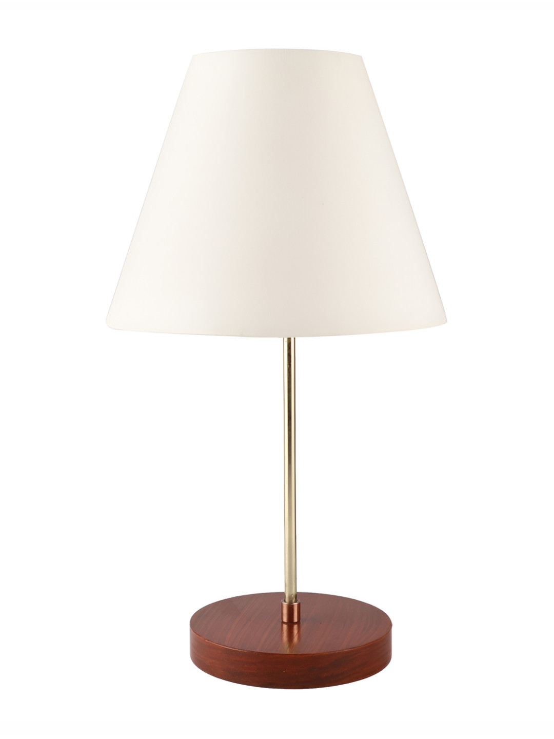 

BTR CRAFTS White Metal Frustum Shaped Table Lamp with Adjustable Cord