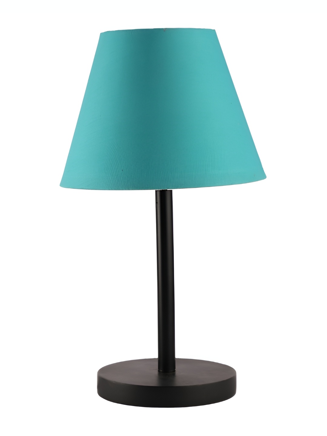 BTR CRAFTS Teal & Black Frustum Shaped Metal Table Lamp with Adjustable Cord
