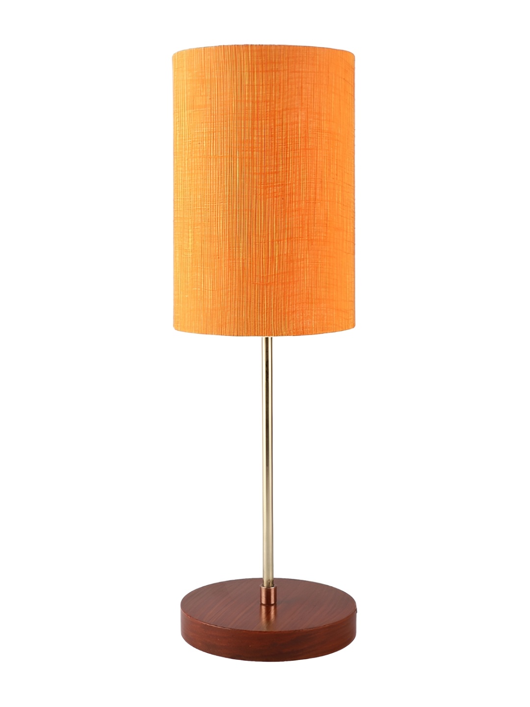 

BTR CRAFTS Orange Metal Cylindrical Shaped Table Lamp with Adjustable Cord