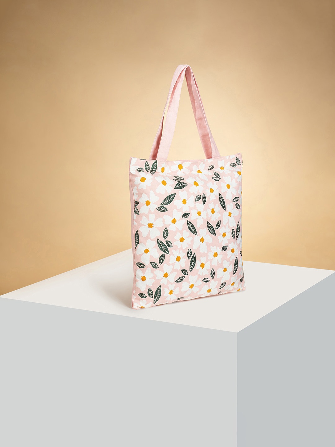 

Forever Glam by Pantaloons Floral Printed Shopper Tote Bag, Peach