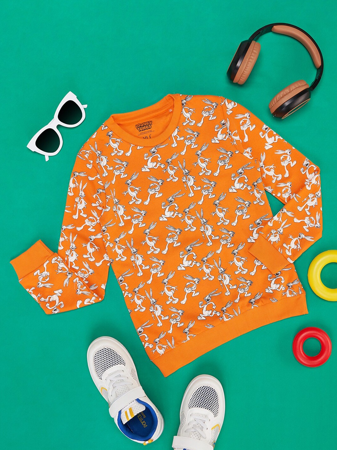 

YU by Pantaloons Boys Looney Tunes Printed Sweatshirt, Orange