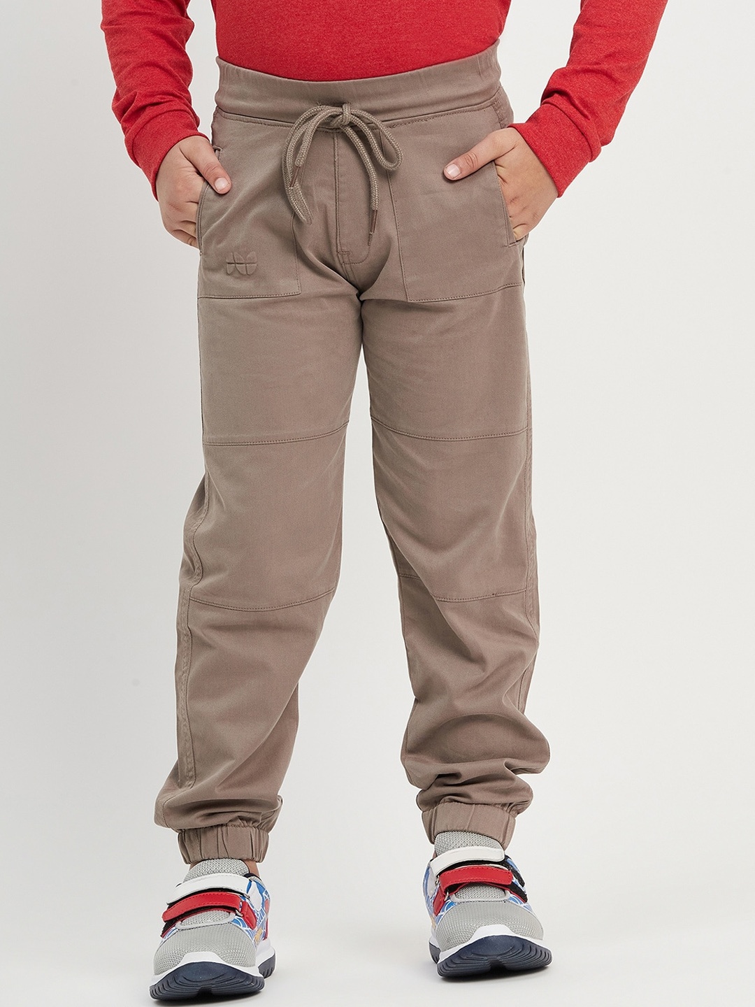 

Purple United Kids Boys Mid-Rise Relaxed Regular Fit Joggers, Brown