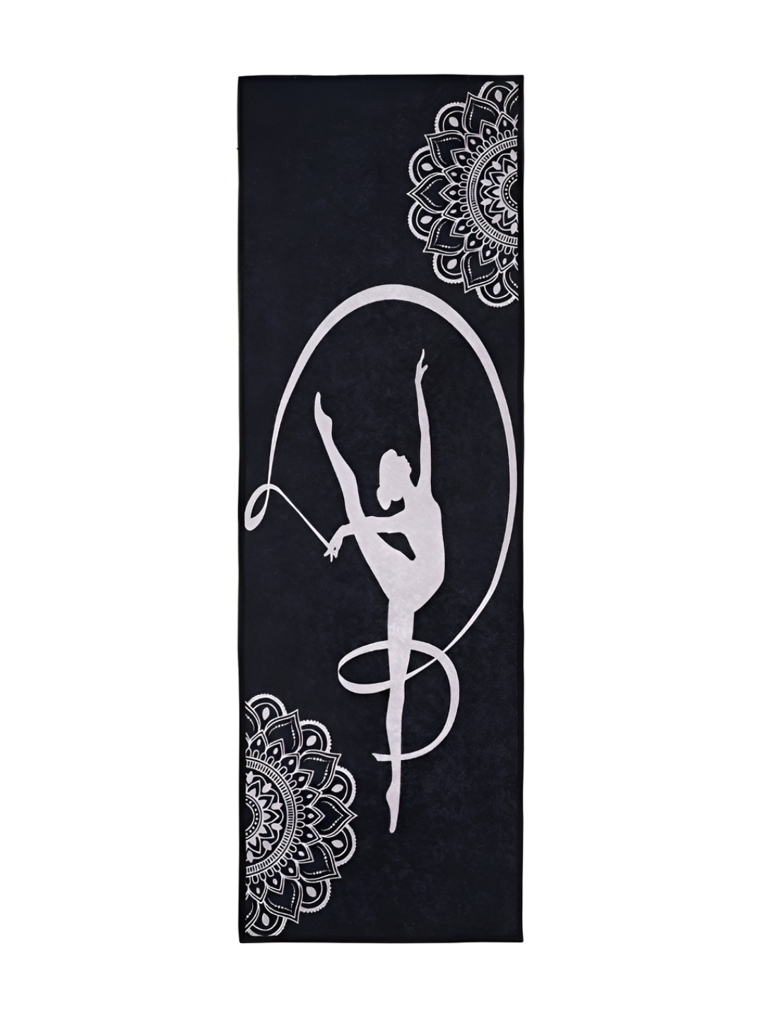 

GRHAMOY Black & White Printed Non-Slip Rectangular Yoga Mat