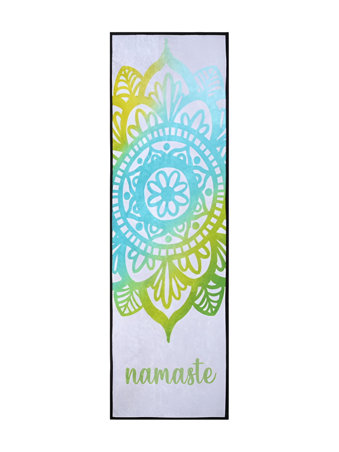 

GRHAMOY White & Green Printed Anti Skid Yoga Mat