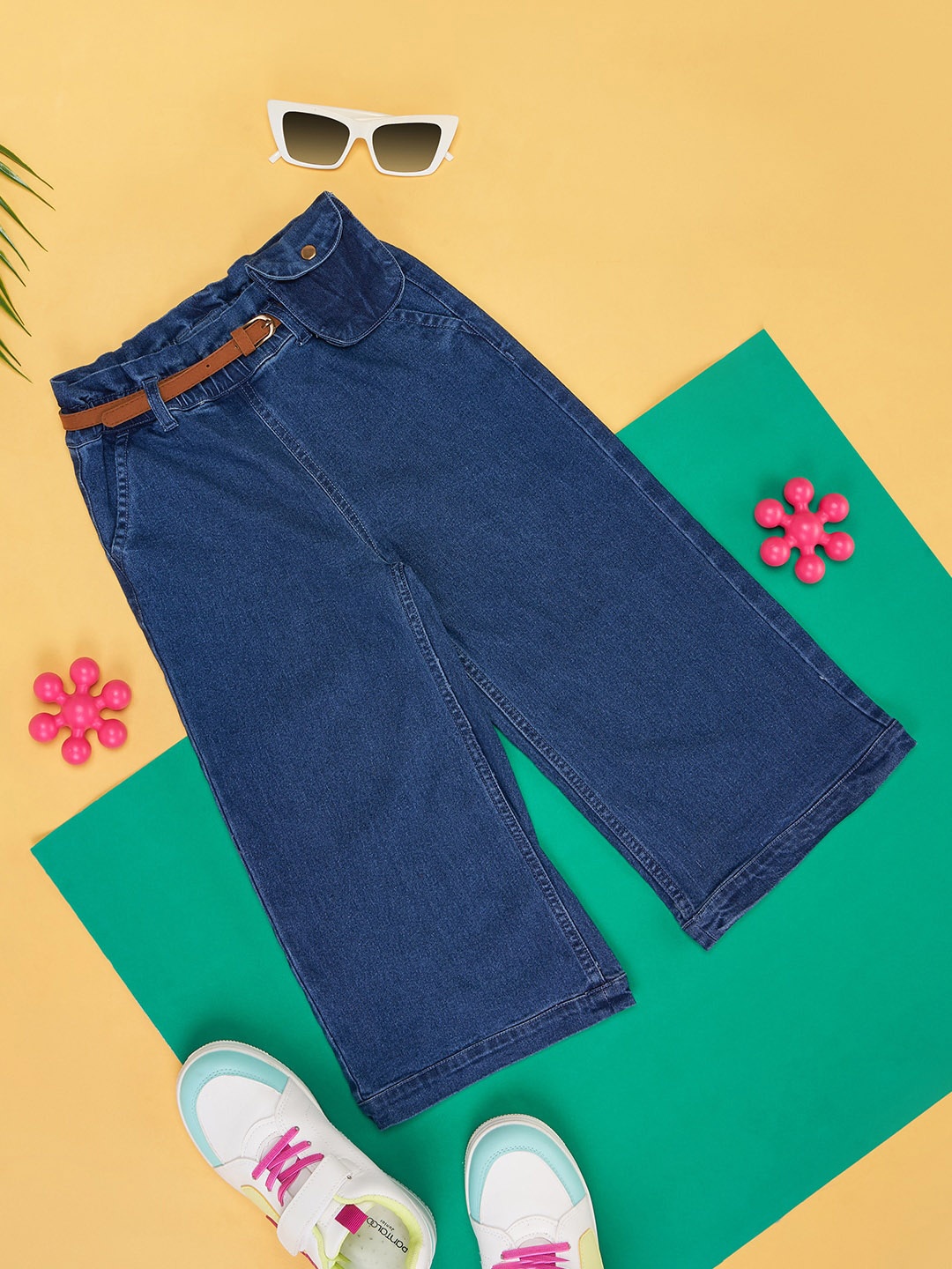 

Pantaloons Junior Girls Mid Rise Clean Look Stretchable Jeans, Blue