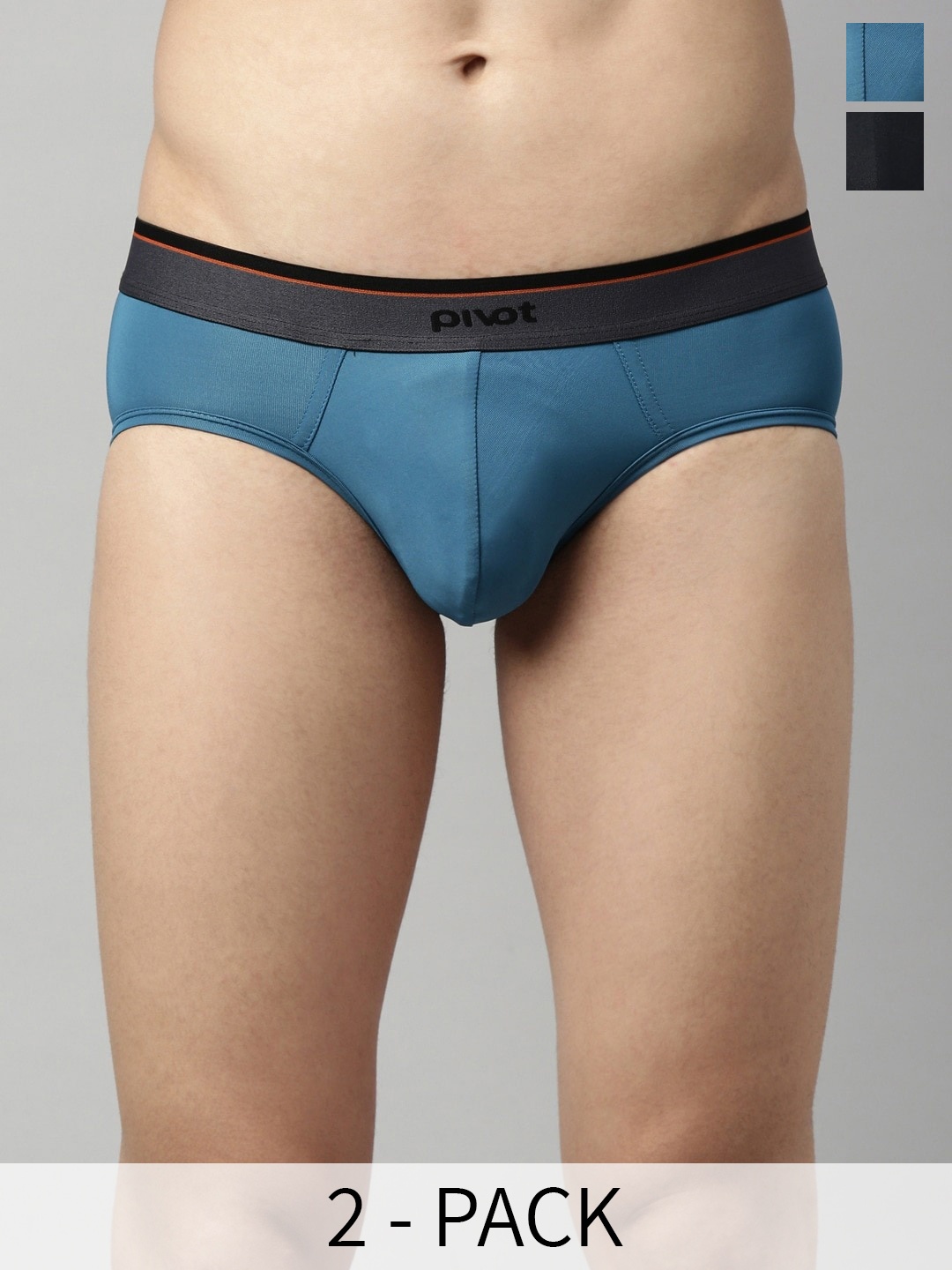 

pivot Men Pack Of 2 Basic Briefs P2MIWB22-014R1, Black