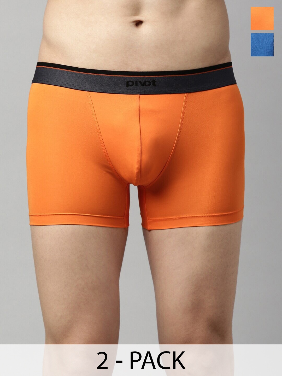 

pivot Men Pack Of 2 Mid-Rise Trunks P2MIWT22-008R1, Blue