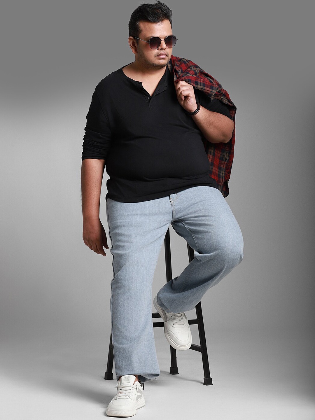 

Freeform by High Star Men Plus Size Straight Fit Stretchable Jeans, Blue