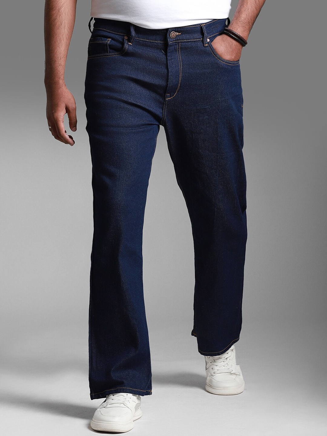 

Freeform by High Star Men Mid-Rise Bootcut Stretchable Jeans, Blue