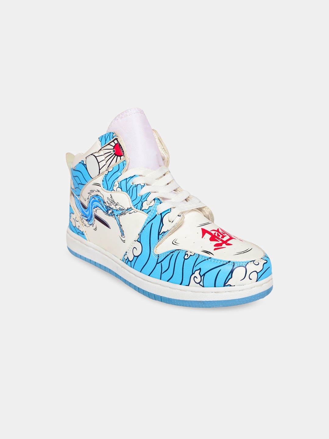 

Fans Army Men Demon Slayer Tanjiro Water Dragon Anime Printed Lightweight Sneakers, Blue