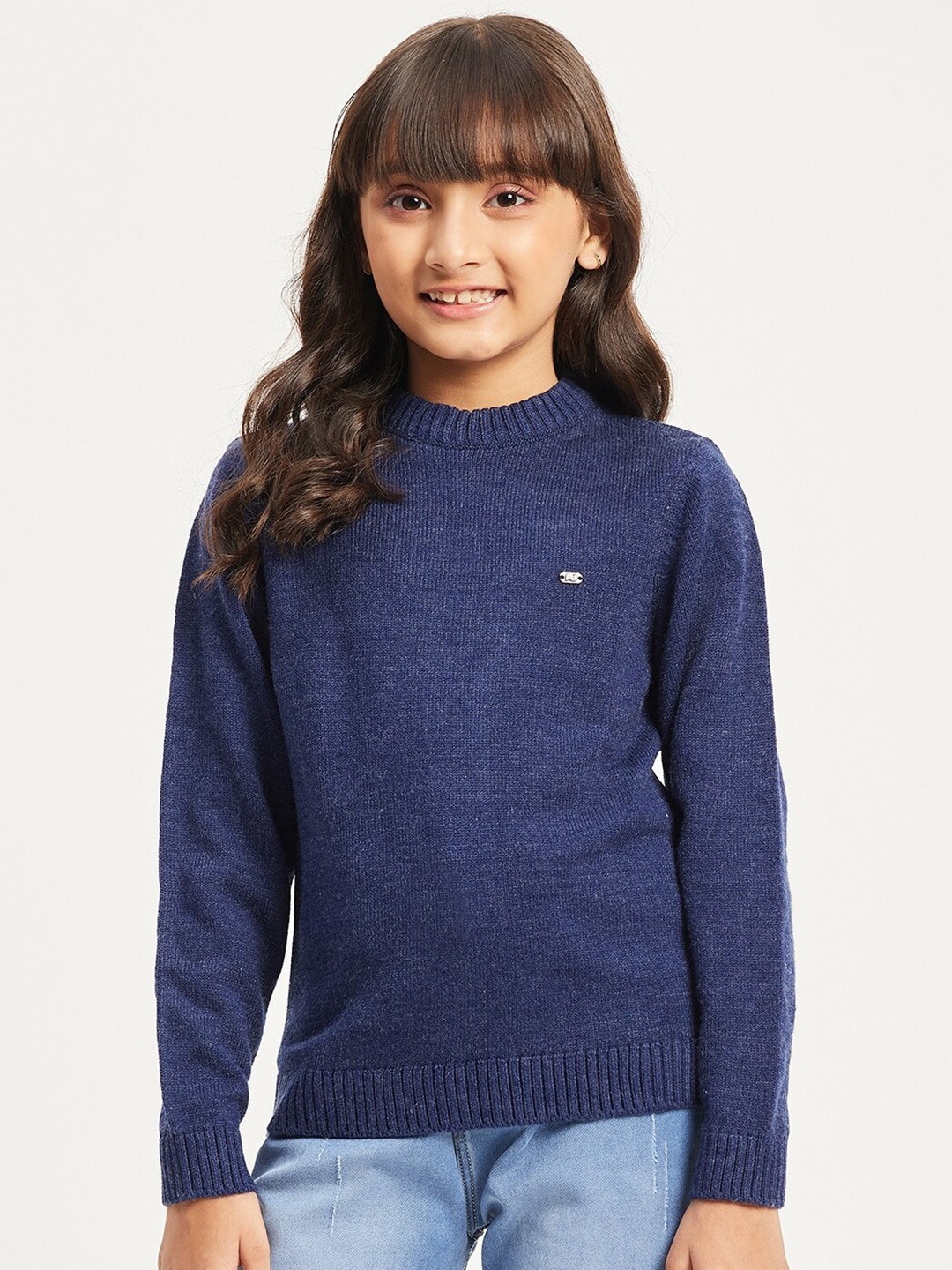

Purple United Kids Round Neck Acrylic Pullover, Navy blue