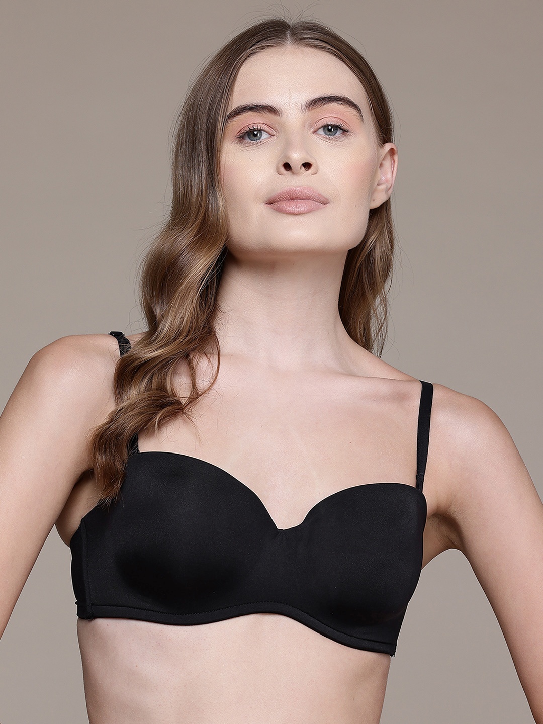 

women'secret Medium Coverage Lightly Padded T-shirt Bra-4277746-1, Black