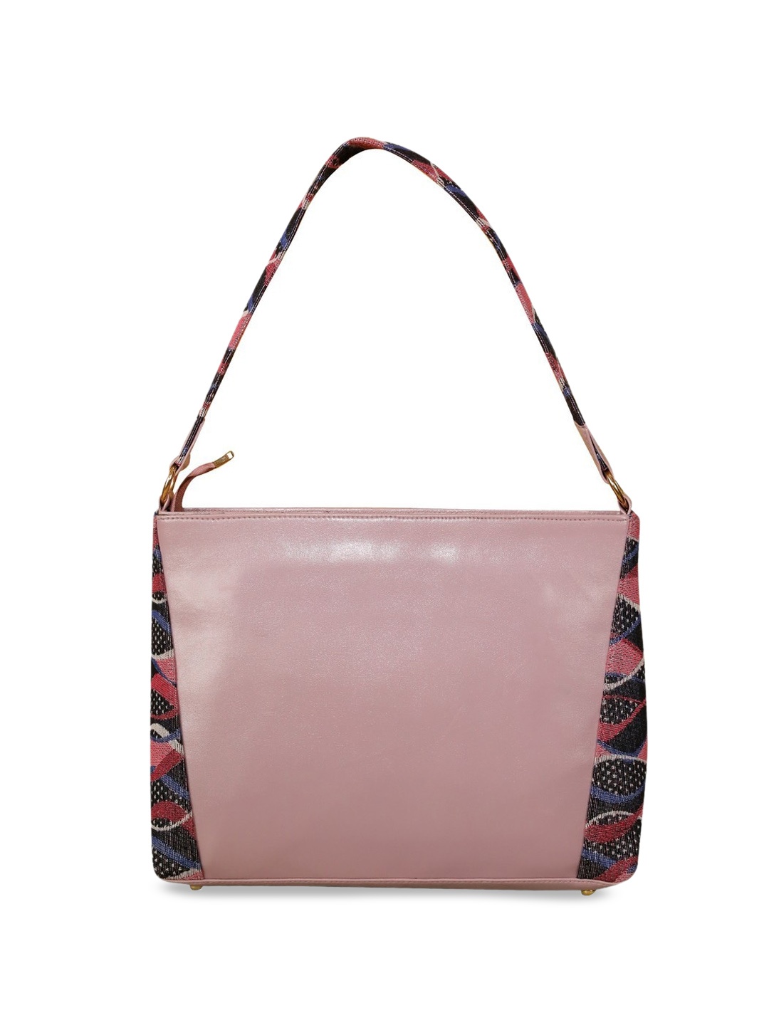 

BAGGATE Textured Shoulder Bag With Zip Detail, Pink